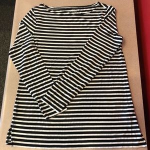 Black and white striped tee